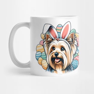 Silky Terrier with Bunny Ears Celebrates Easter Delight Mug